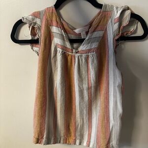 LC Lauren Conrad Multicolor Striped Blouse